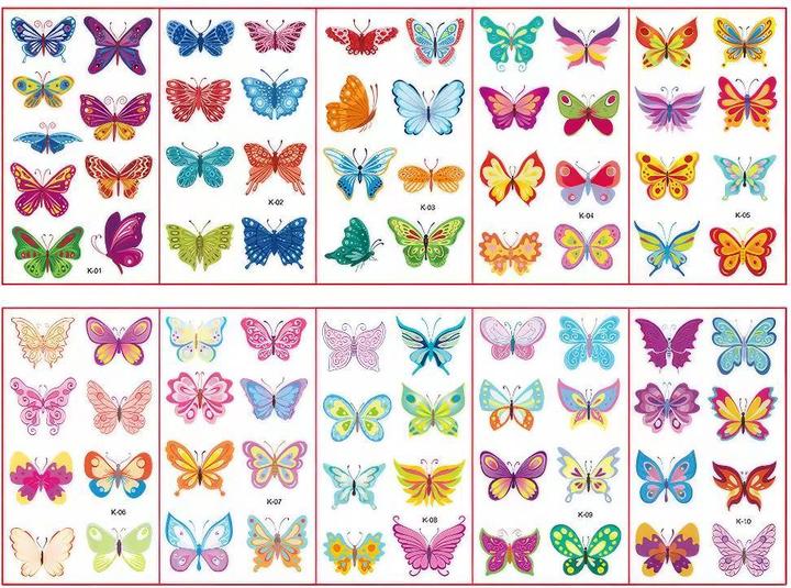 Nibib PapillonsTattoos pour enfants