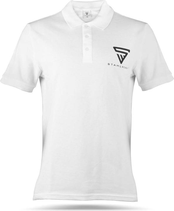 Image du produit Stahlwerk Polo Taille XXL Blanc Manches courtes Chemise Polo Logo Imprimé 100% Coton (XXL)