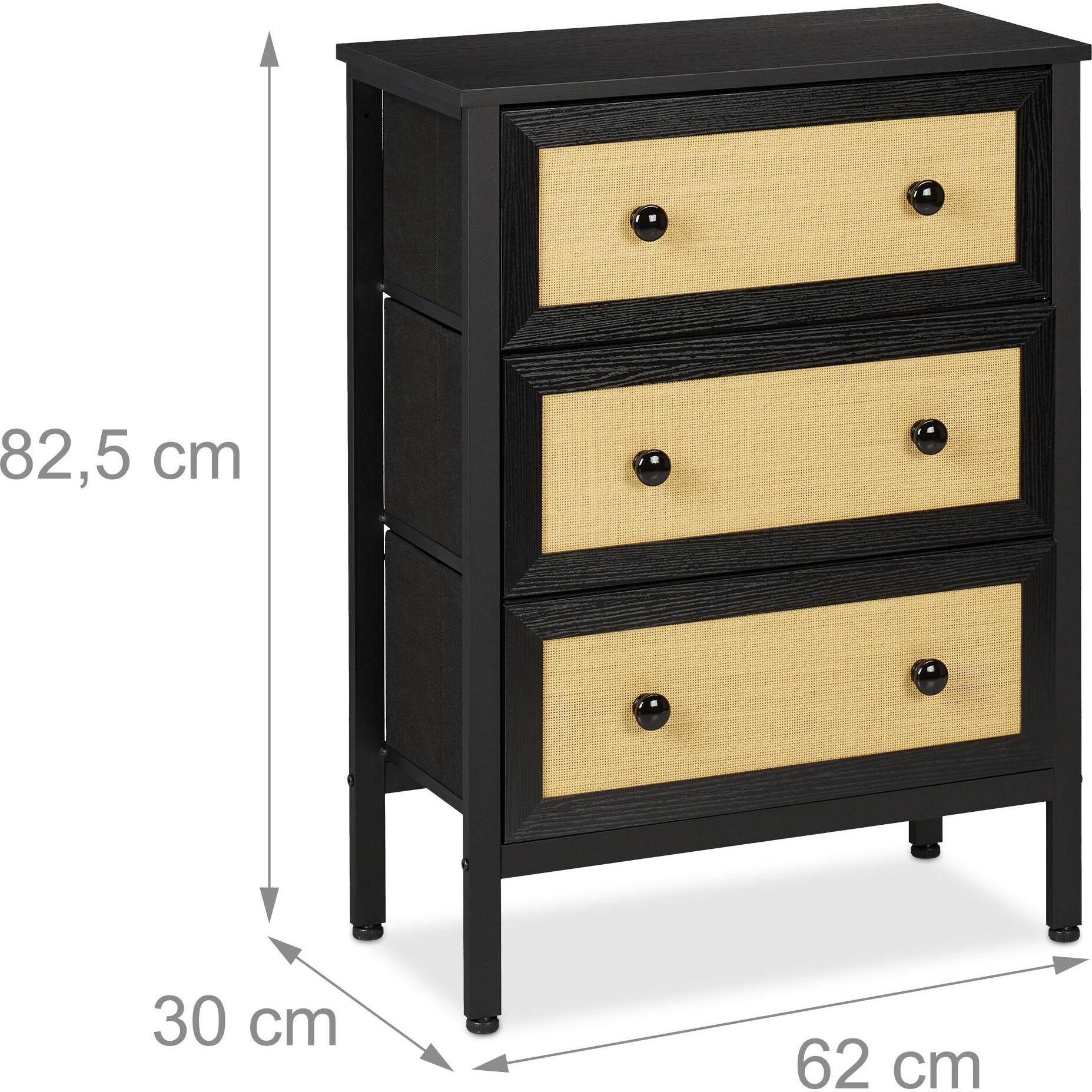 Relaxdays, Kommode + Sideboard, Kommode (62 x 30 x 82.5 cm)
