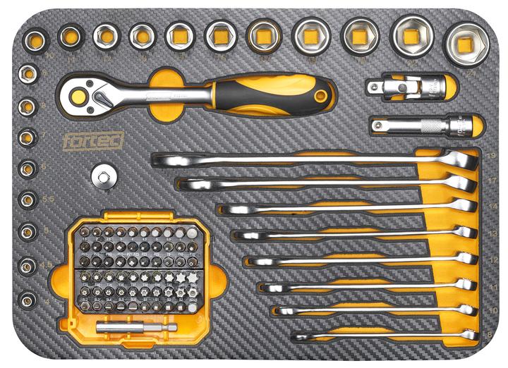 Actual product image Fortec ® Tool case ABS CARBON MINI, 126-pcs. (126 pieces)