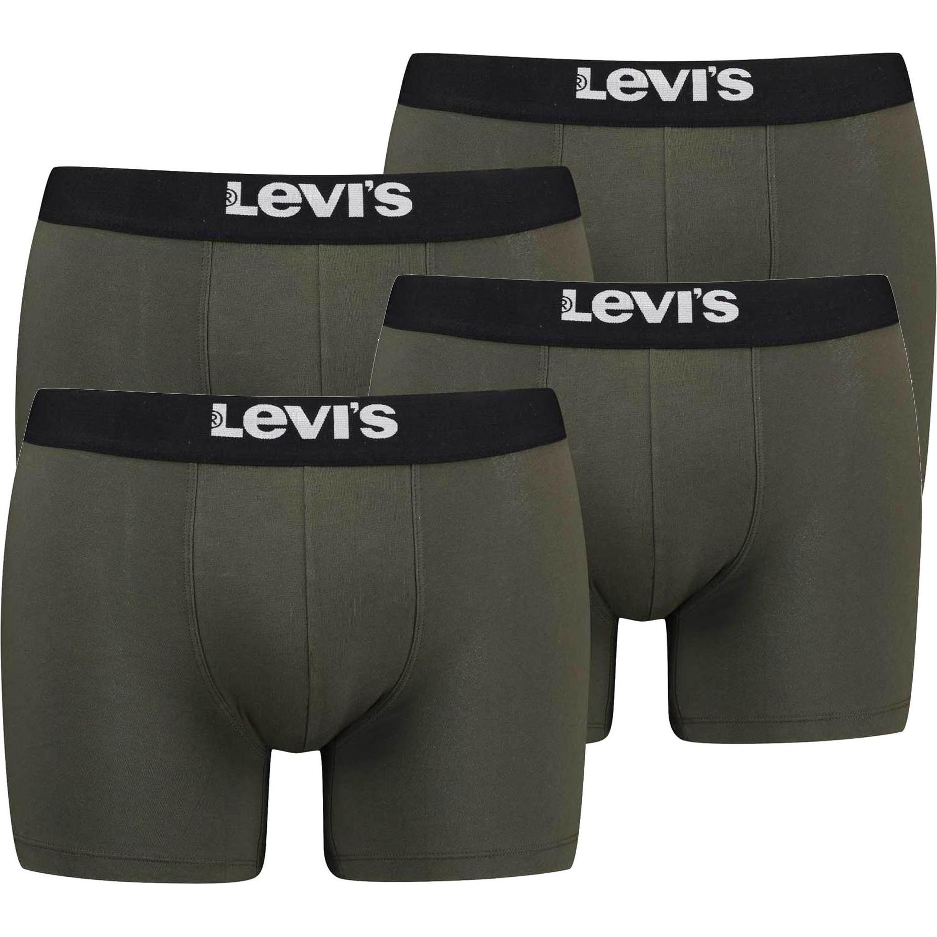 Levis, Herren, Unterhosen, Boxershort Casual, Grün, (S, 4er Pack)
