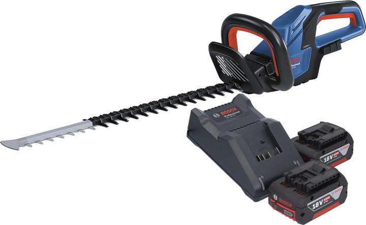 Actual product image Bosch Professional Bosch GHE 18V-60 Professional Akku Heckenschere 18 V 60 cm Brushless + 2x Akku 4,0 Ah + Ladegerät (Rechargeable battery operated)