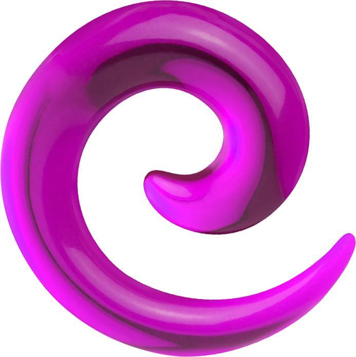 Immagine prodotto Star Piercing Spirale in espansione viola trasparente (senza ottone, Titanio)