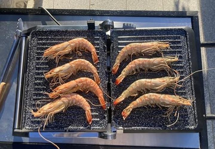 Actual product image Little Balance Electric Meat Grill with Touchscreen, Removable Non-Stick Plates, 5 Preset Programs