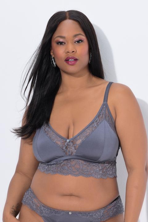 Immagine prodotto TruYou Bralette con raso, pizzo velato e coppa A-D (105 D)
