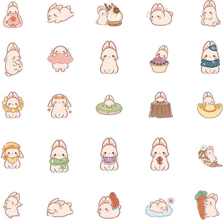 Actual product image JTI Stickers - cute animals - 50 pcs