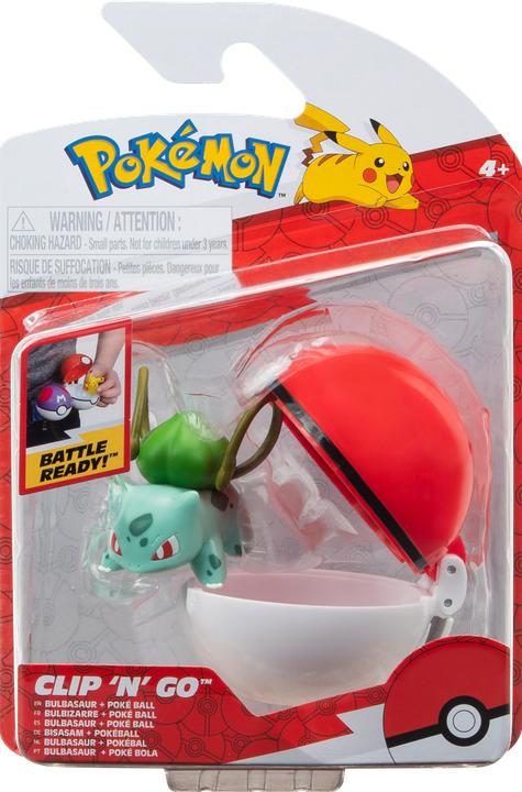 Image du produit Jazwares Pokémon Clip'n'Go Poké Balls Bulbizarre & Poké Ball