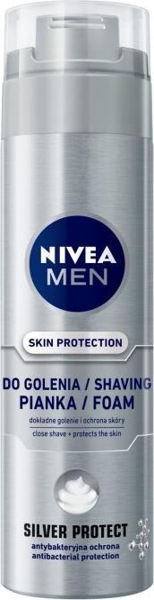 NIVEA Men Skin Protection pianka do golenia Silver Protect 200ml (200 ml, Rasiergel)