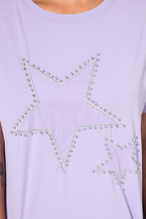 Produktbild Angel of Style T-Shirt, Boxy Fit, Sterne auf Mesh (44)