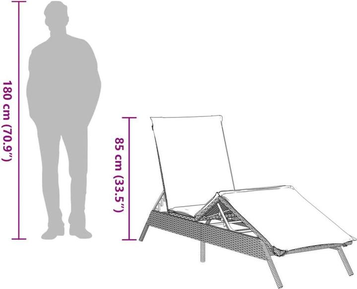 Actual product image vidaXL Sonnenliege (200 cm)