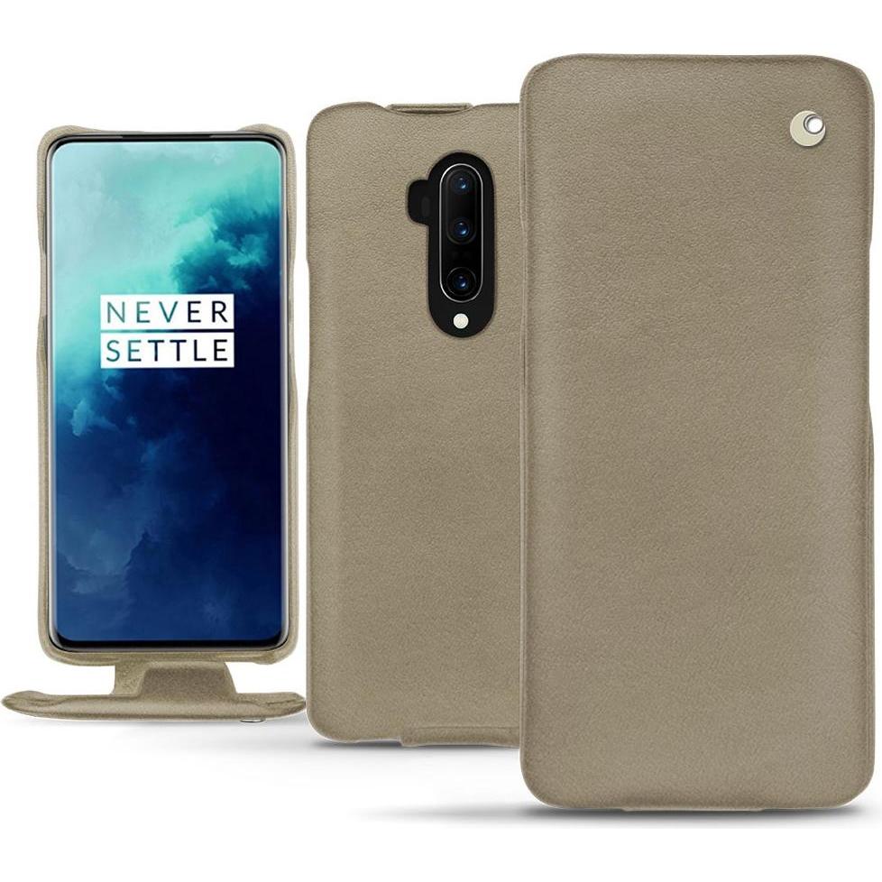 Noreve Lederschutzhülle vertikal (OnePlus 7T Pro), Smartphone Hülle, Beige