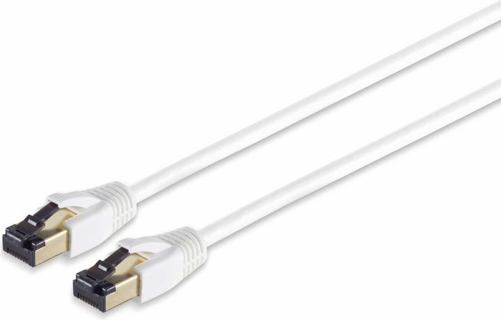 Actual product image Shiverpeaks Helos patch cable F/FTP Cat 8.1 white 7.5m -Twisted pair, double shielded, 4 x 2 x AWG 26 (UTP, CAT8.1, 7.50 m)