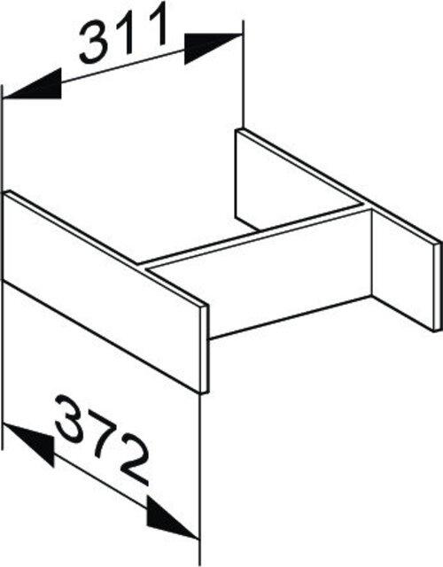 Image du produit Keuco Compartimentage intérieur EDITION 400 f profondeur de meuble 535mm 311x90x322mm taille M