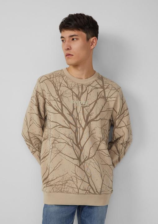 Produktbild s.Oliver Sweatshirt Leichtes Sweatshirt mit All-over-Print und Logo (S)