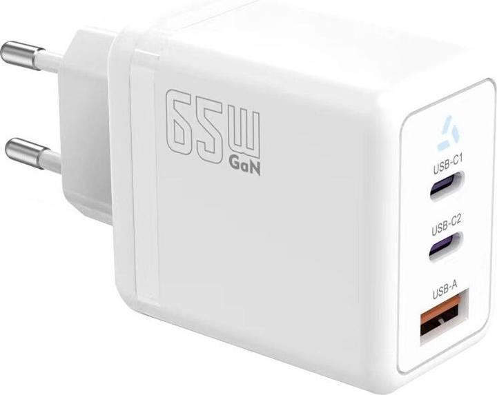 Lenovo Charger 2x USB C + USB A Power Delivery white, GaN (65 W)