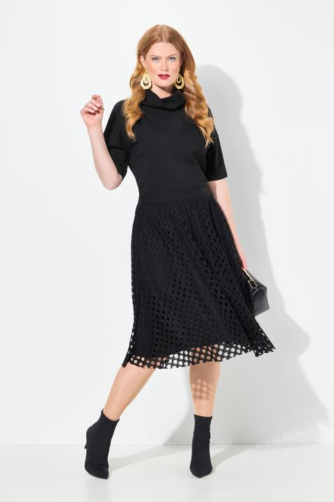 Actual product image Ulla Popken Layered Lace Midi Skirt (46, 48)