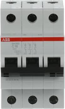 Immagine prodotto ABB MINI INTERRUTTORE SH203-C16A 3P 6KA