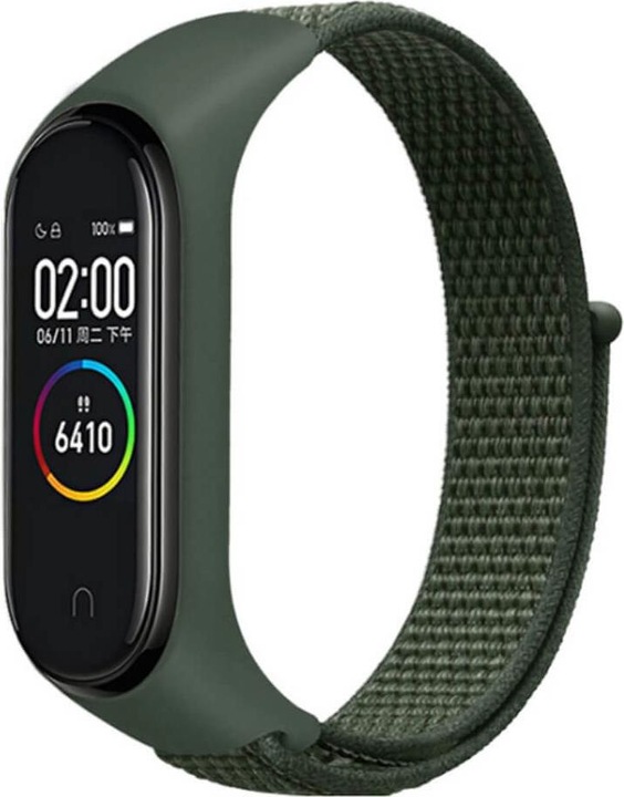 Produktbild Cover-Discount Xiaomi Mi Band - Nylon Armband Klettverschluss grün (Nylon, Mi Band 3, Mi Band 4, Mi Band 5, Mi Band 6)