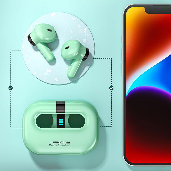 Actual product image Wekome Wireless headphones Bluetooth V5.2 TWS Gree (4 h, Wireless)