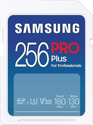 Productafbeelding Samsung SD PRO Plus MB-SD256SB/WW 256 GB + verzendkosten (256 GB, SD, U3, UHS-I)