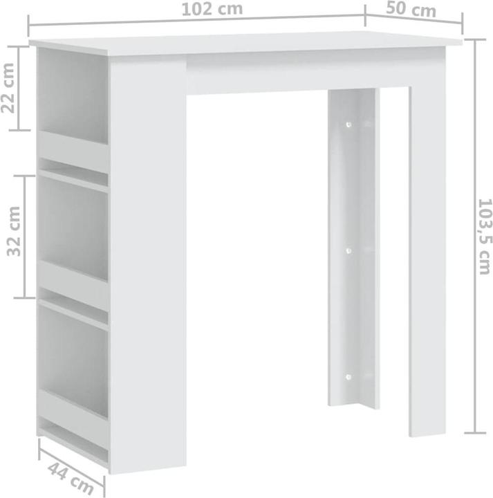 Produktbild vidaXL Stehtisch (102 x 50 x 103.50 cm)