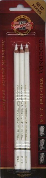Koh-i-Noor Carboncino in legno. Bianco (3x)