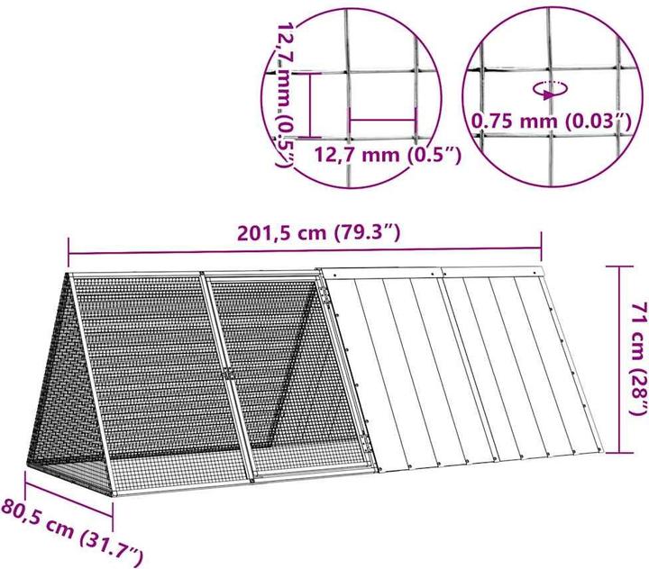 Produktbild vidaXL Kaninchenkäfig