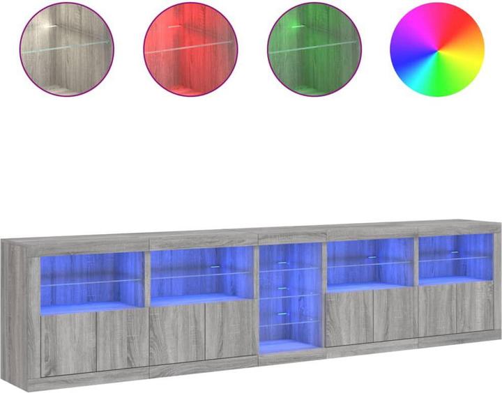 Image du produit vidaXL Sideboard avec éclairage LED (283 x 37 x 67 cm)