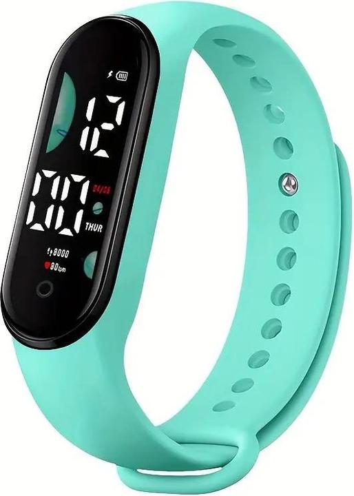 Immagine prodotto Cbx Orologio digitale a LED con cinturino in silicone Display a 12 ore Menta (45 mm)