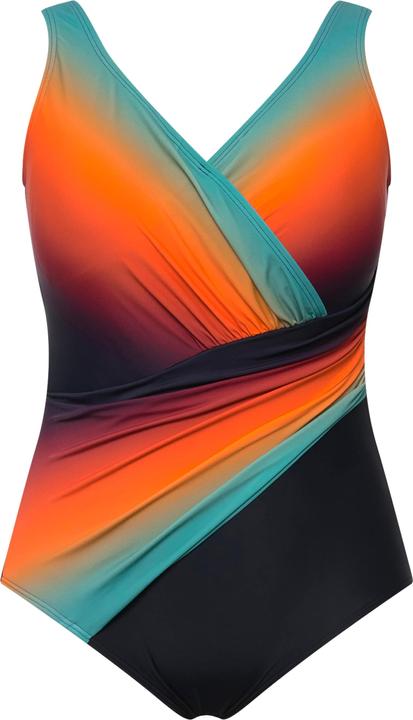 Image du produit Ulla Popken Maillot de bain à dégradé de couleurs, drapé et bonnets souples. Matière recyclée (58)