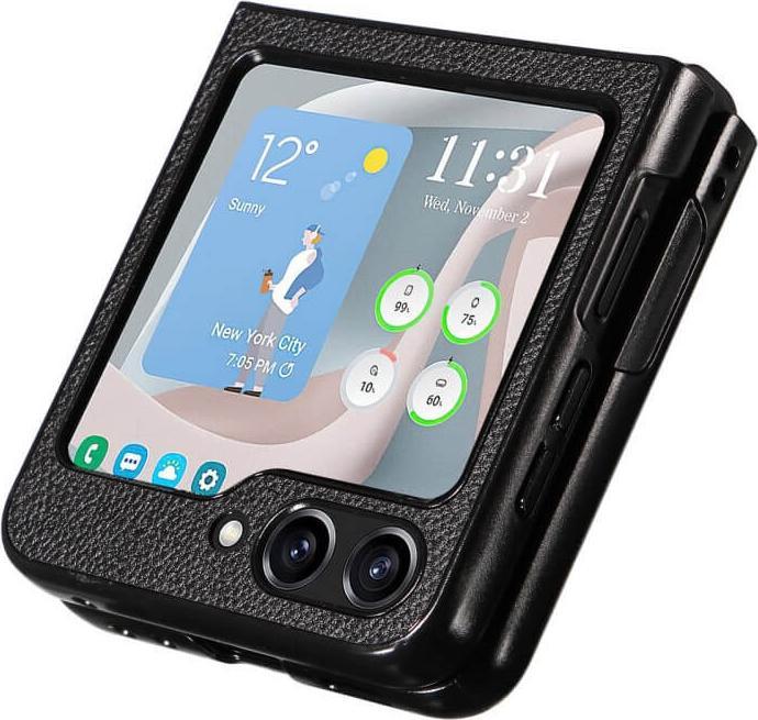 Image du produit Cover-Discount Galaxy Z Flip5 - Housse de protection hybride noire (Samsung Galaxy Z Flip5)