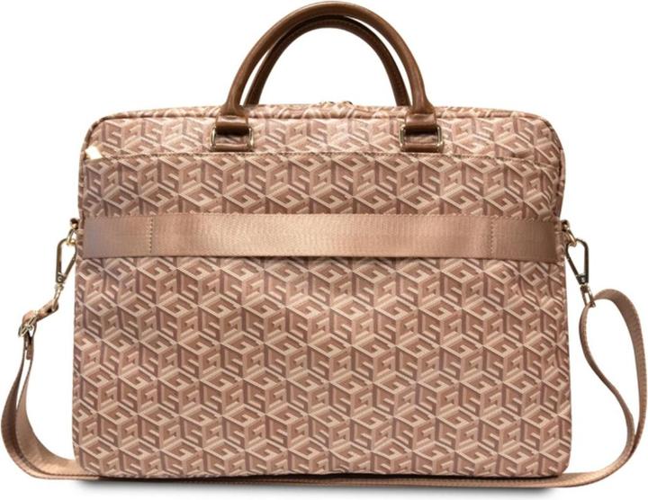 Actual product image Guess Torba GUCB15HGCFSEW 16" brązowy/brown GCube Stripes (16")