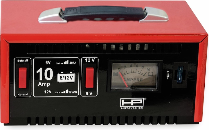 HP Autozubehör Battery charger 20510, 6/12 V, 10 A, normal and fast charging (6V, 12V, 10 A)