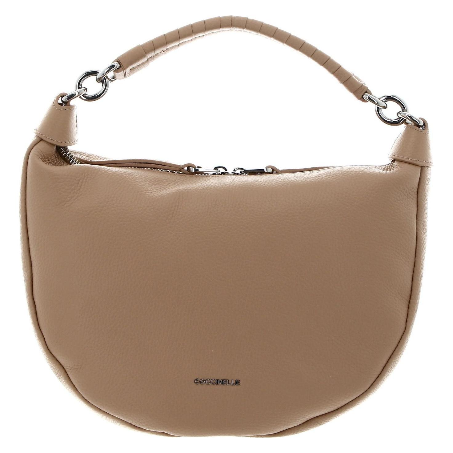 Coccinelle, Damen, Handtasche, Maelody Handbag Grained Leather, Beige