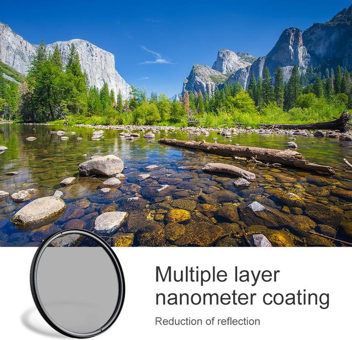 Produktbild K&F Concept 52MM Circular Polarizer Lens Filter Ultra-Slim 18 Multi-Layer Coatings (C Series) (52 mm, Polarisationsfilter)