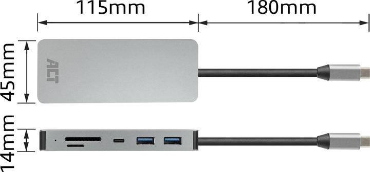Produktbild ACT AC7092 (USB-C, 8 Ports)