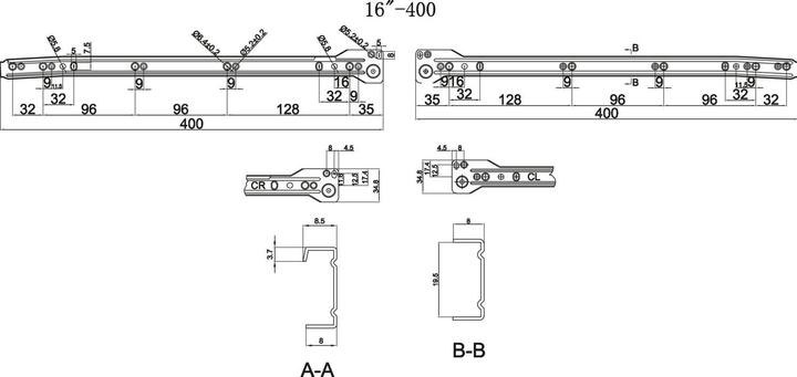 Actual product image Vasalat Roller runner Standard 180X NL 400 mm white