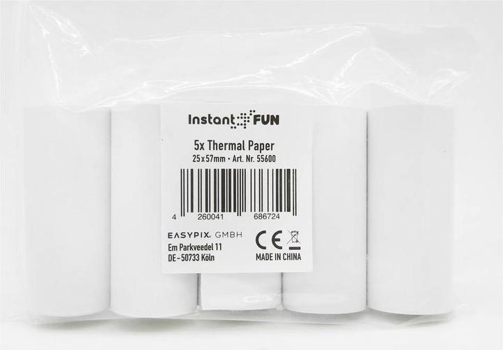 Produktbild Easypix InstantFUN 5x Thermal Printing Paper Rolls