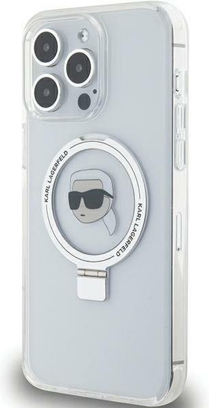 Produktbild Karl Lagerfeld KLHMP15XHMRSKHH iPhone 15 Pro Max 6.7" biały/white hardcase Ring Stand Karl Head MagS (Apple iPhone 15 Pro Max)