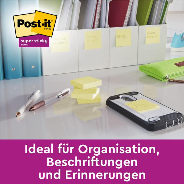 Produktbild Post-it Super Sticky Haftnotizen Recycling (76 x 76 mm)