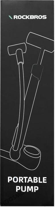 Actual product image Rockbros 42310006001 bicycle pump with pressure gauge - black