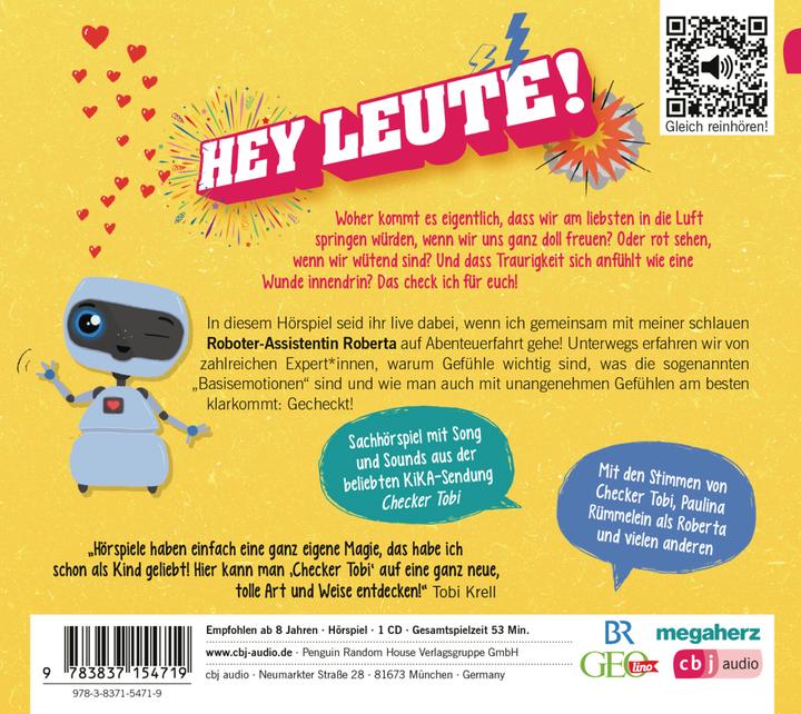 Immagine prodotto Checker Tobi - Controlla le grandi emozioni: gioia, rabbia, tristezza - le controllo io per te! (Paulina Rümmelein, Gregor Eisenbeiss, Tobias Krell, Tedesco)