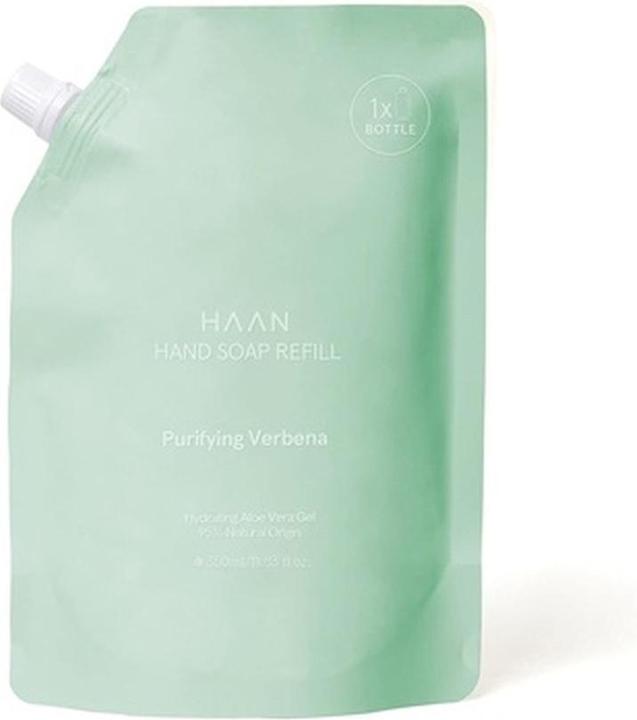 Haan Reinigende Verbena Handseifen-Nachfüllung feuchtigkeitsspendend mit Aloe Vera und Prebiotika (Flüssigseife, 350 ml)