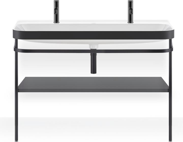 Duravit Happy D.2 Plus c-bonded Set avec console métallique, 1175x490mm, 1 trou de robinetterie