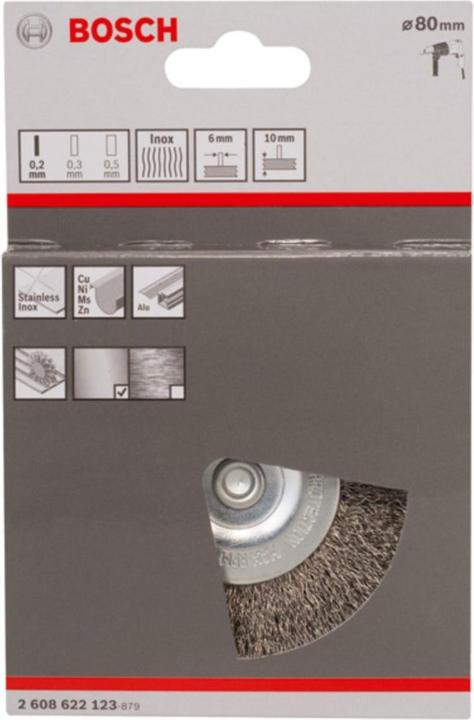 Produktbild Bosch Professional Zubehör PRO Stainless Steel clean Scheibenbürste, gerader Schaft, 80 x 0,2 mm