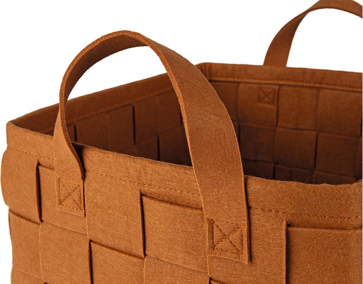 Actual product image N8werk Felt storage basket 40 cm rust brown (1 x, 40 x 30 x 30 cm)