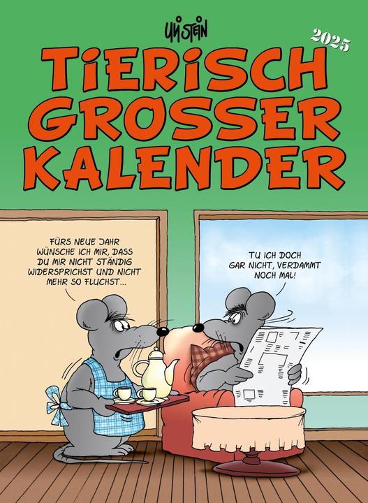 Actual product image Uli Stein Tierisch grosser Kalender 2025: monthly calendar for the wall in large format (German)