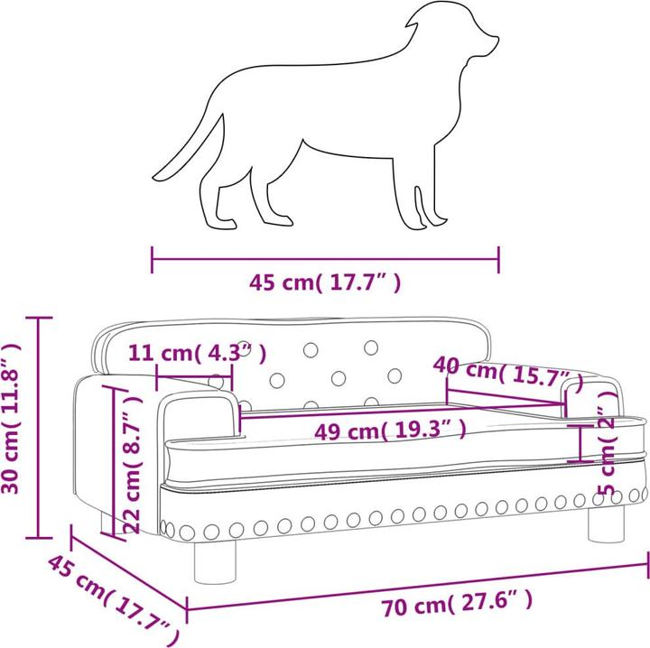 Image du produit vidaXL Hundebett (Chien)