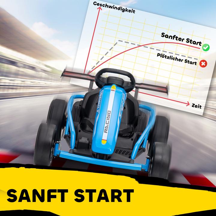 Actual product image Aiyaplay Kinder Elektro Gokart Kunststoff, Metall Blau