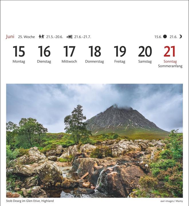 Actual product image Harenberg Schottland Sehnsuchtskalender 2026 - Wochenkalender mit 53 Postkarten (German)